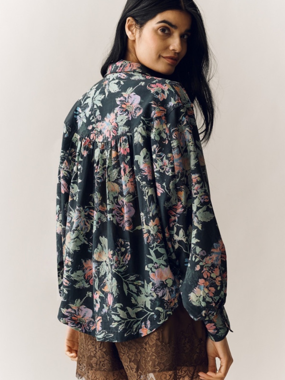 PILCRO BATWING YOKE BLOUSE - Anthropologie, Size Medium - Picture 2 of 2